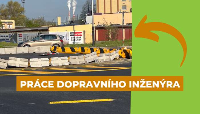zpackaný kruhový objezd Přerov