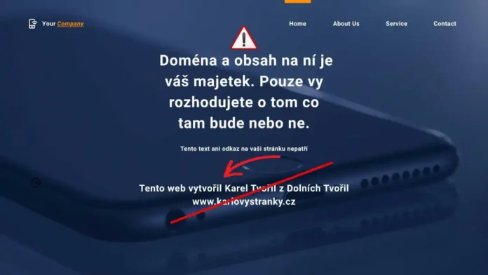 Doména a obsah na ní je váš majetek. pouze vy rozhodujete o tom co tam bude nebo ne
